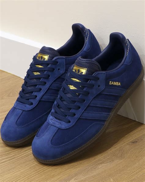 dark blue Adidas shoes